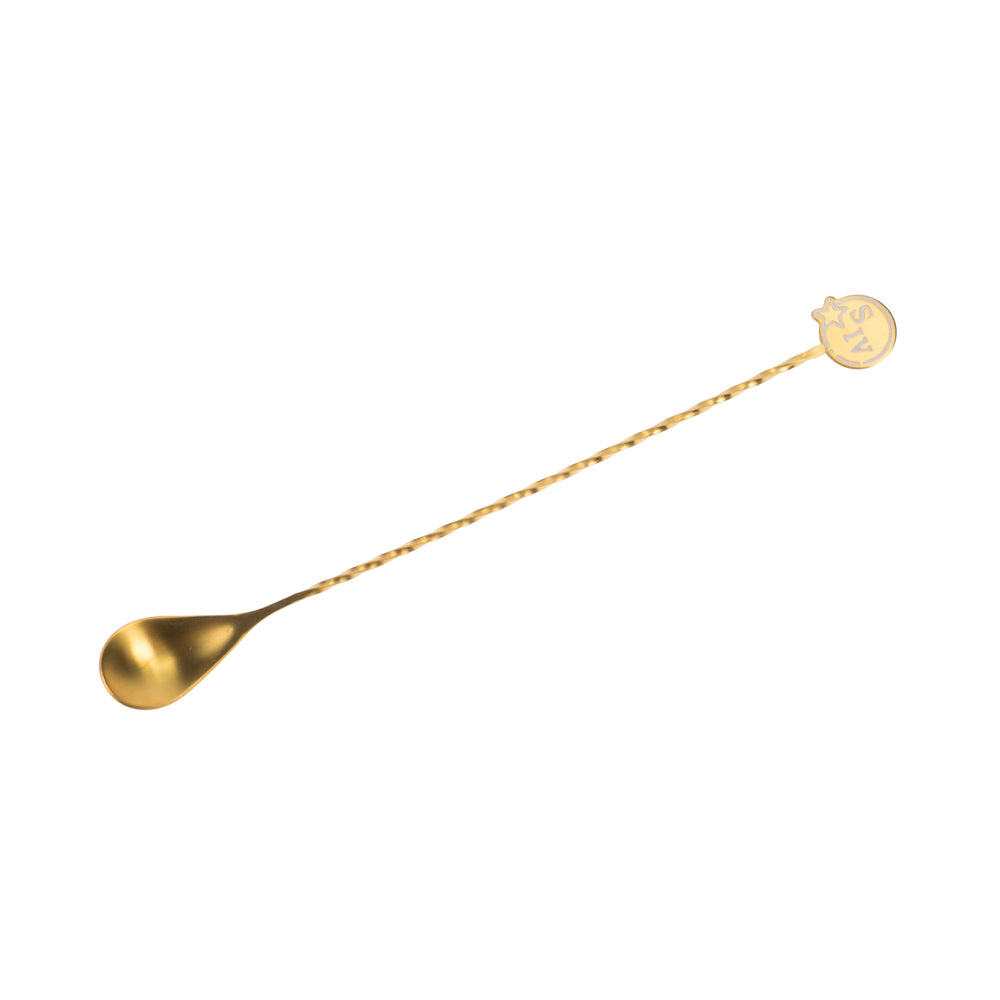 Maker's Mark Stirrer Cucchiaio da bar dorato tornito S IV Cocktail Mixstab Cucchiaio da cocktail