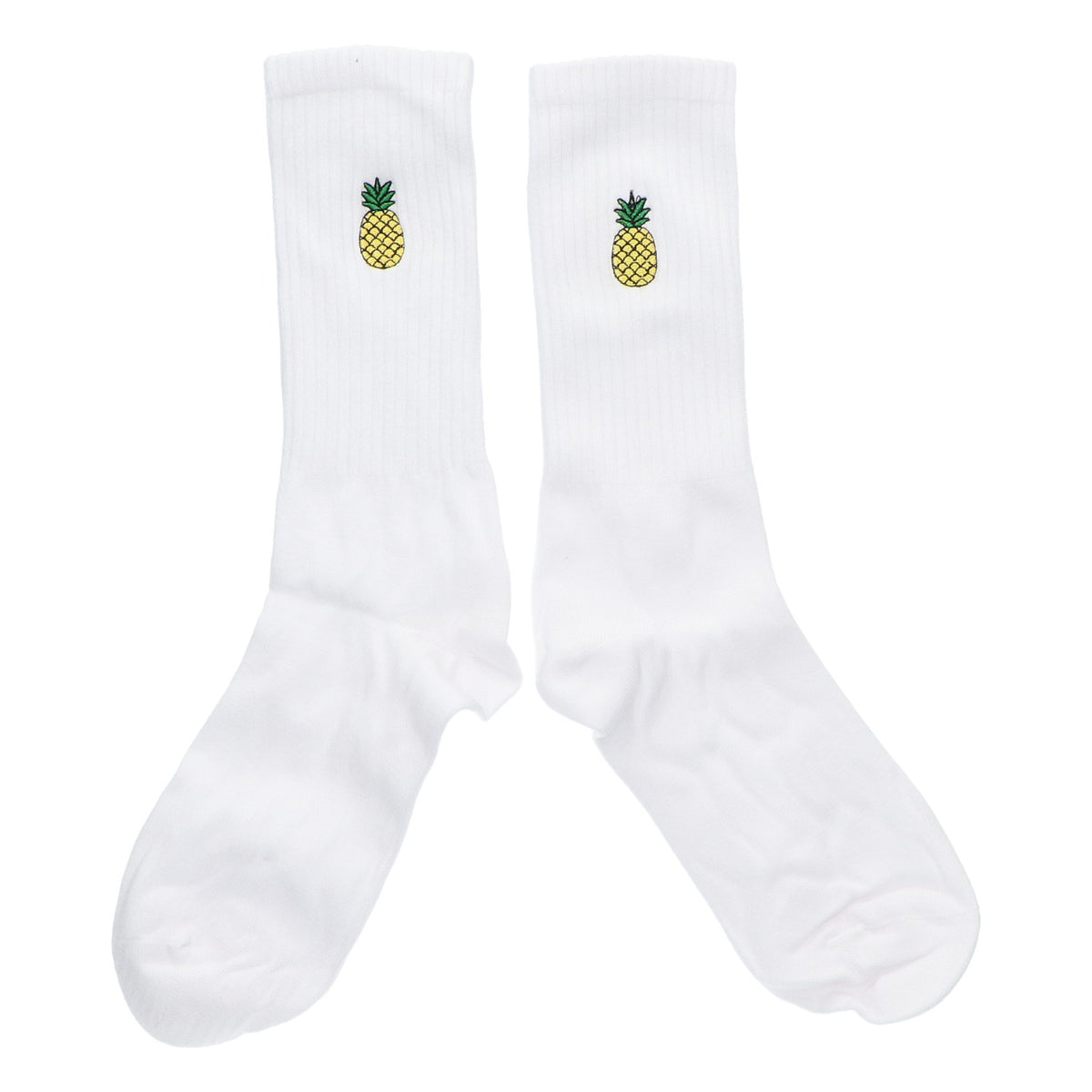 Calzini Malibu in cotone con motivo ananas Taglia 38-45 Unisex Calzini da tennis Crew – Vista 2
