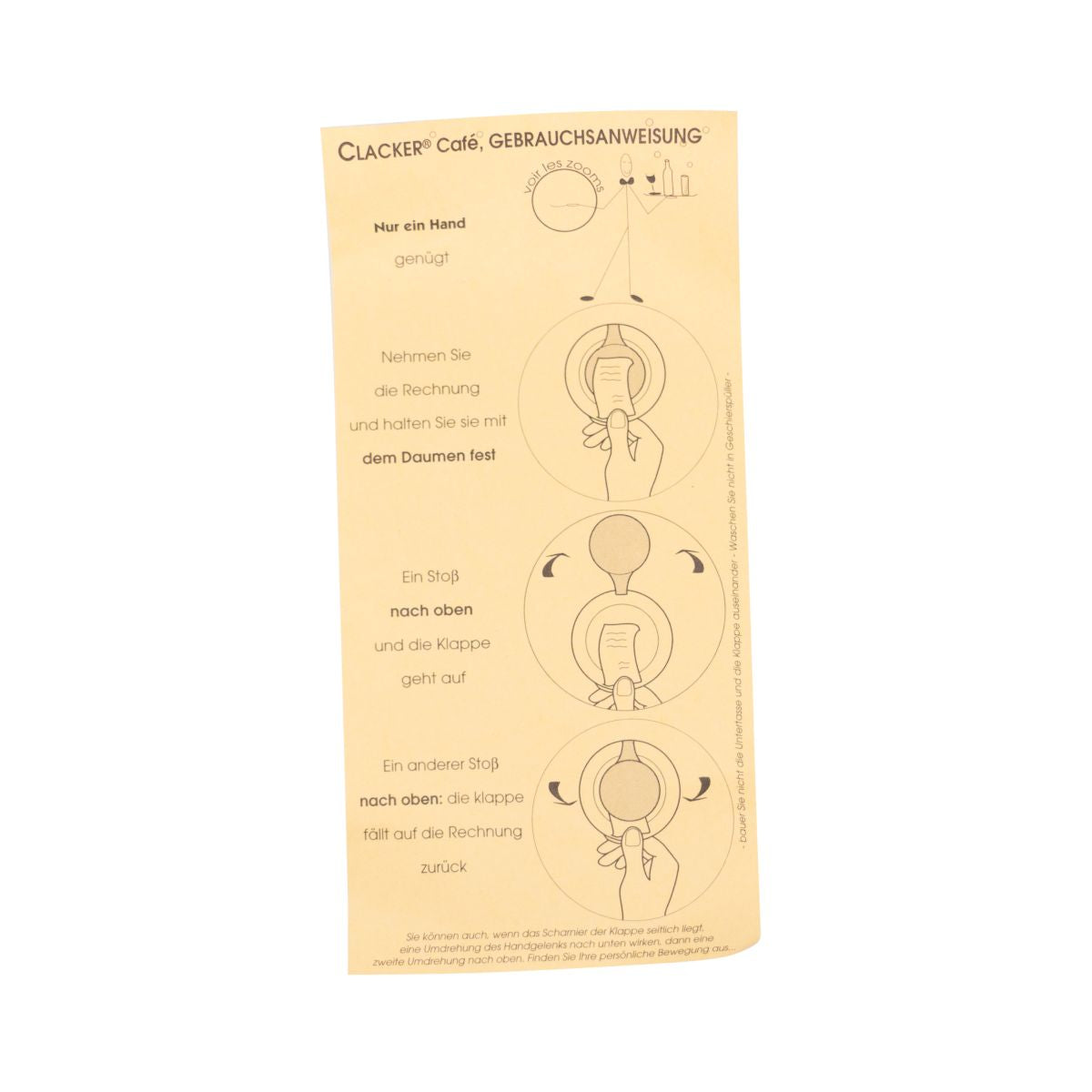 Batida de Coco Clacker Café Portamonete con fermo Gastro Service Pagare – Vista 3