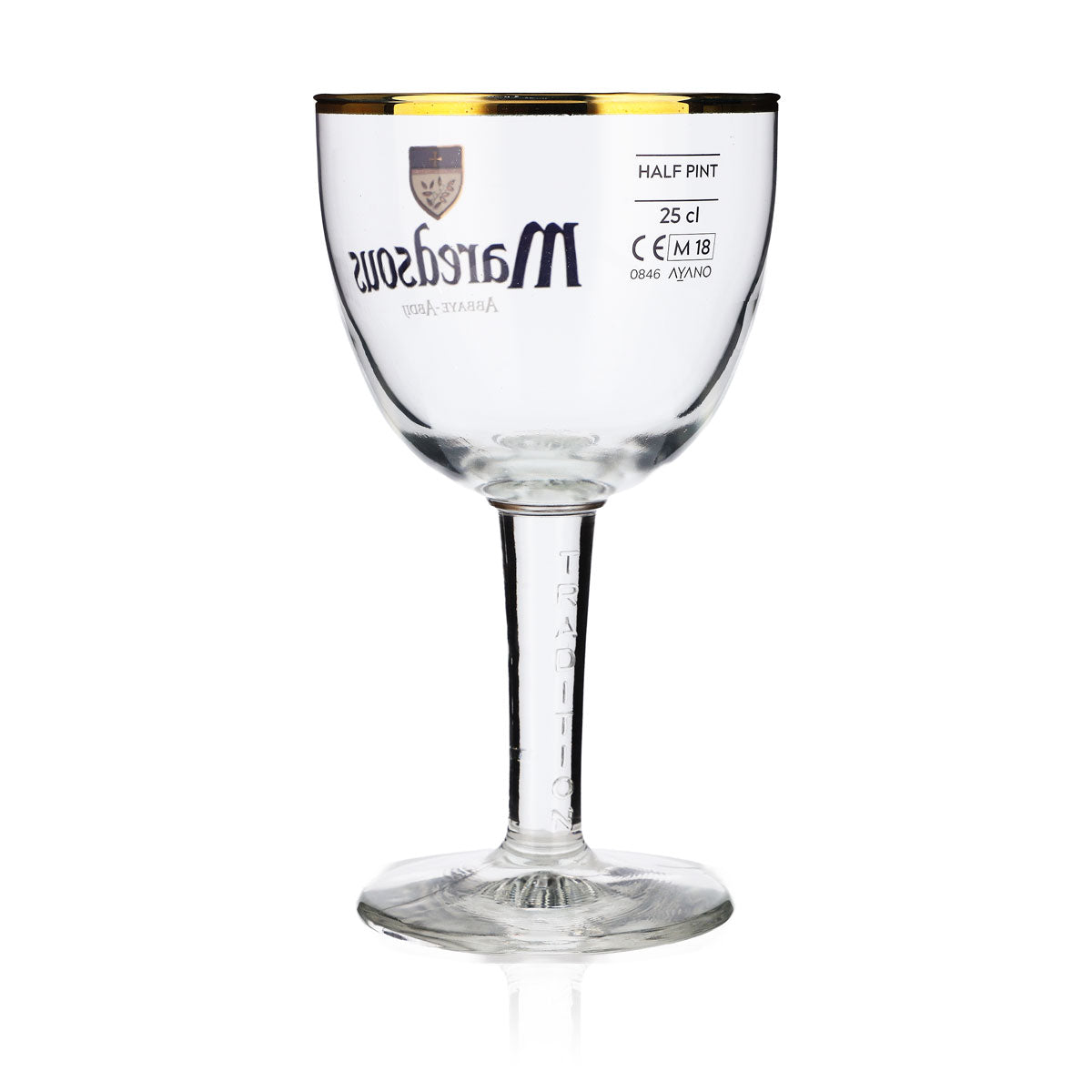 6 bicchieri da birra Maredsous Abbaya Bicchieri da birra 0,25 l Calice con bordo dorato – Vista 4