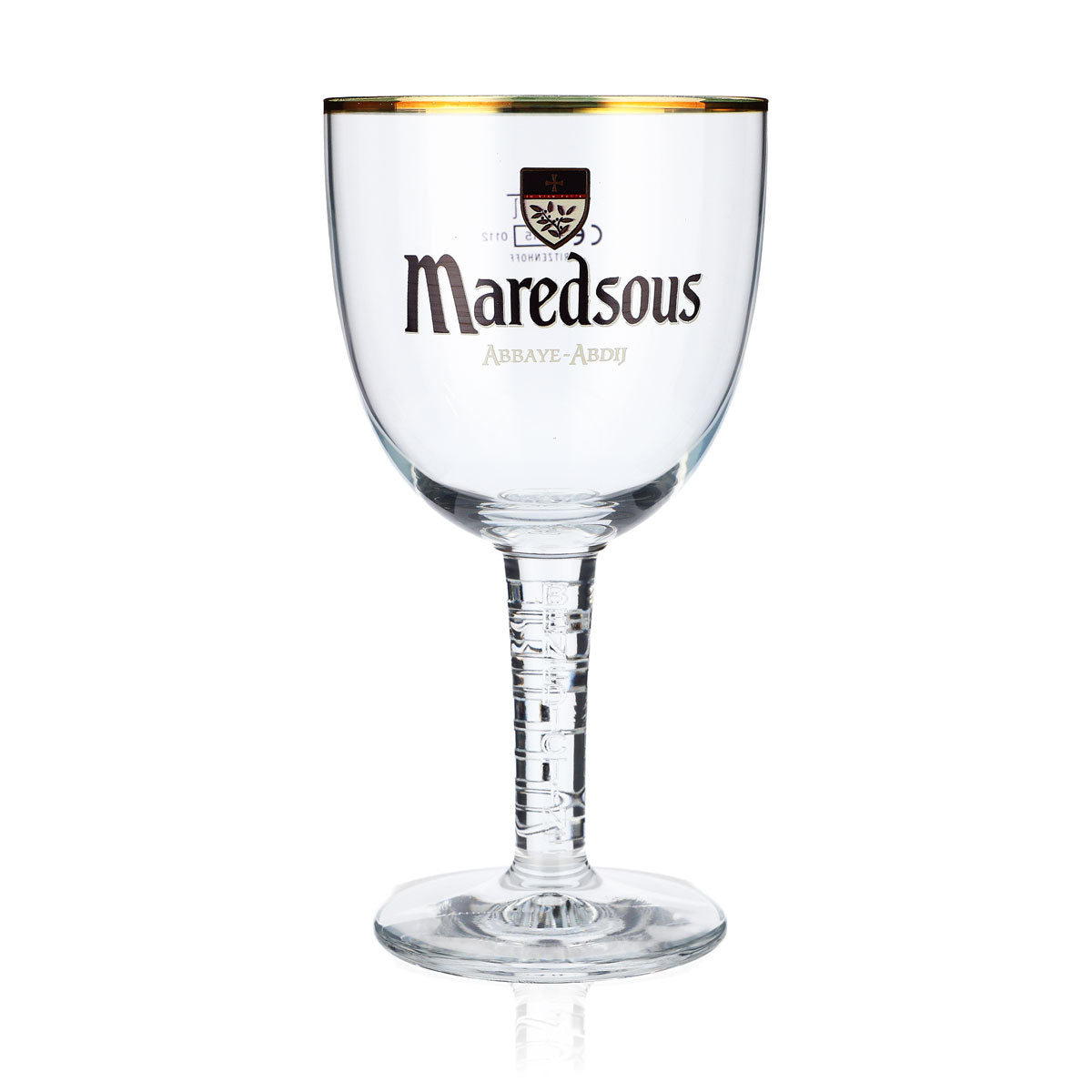 Bicchiere da birra Maredsous 0,33 l Bicchieri da birra Calice Calice con bordo dorato
