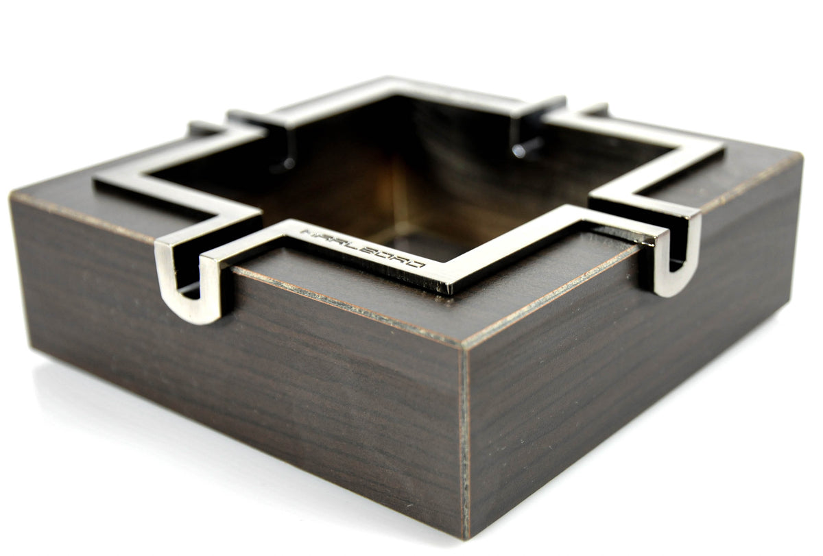 Marlboro Design Posacenere Posacenere Acciaio inossidabile / Effetto legno Angolare – Vista 3