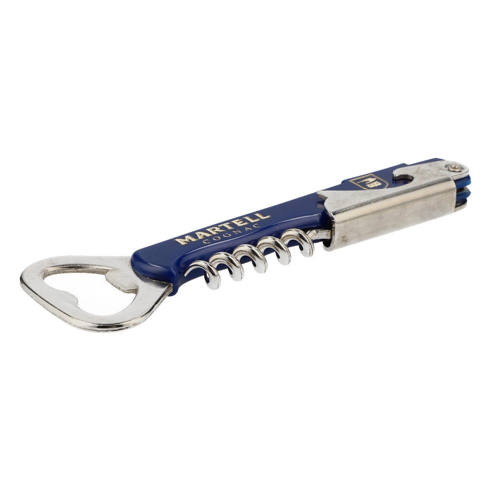 Apribottiglie e cavatappi Martell Cognac in acciaio inossidabile blu