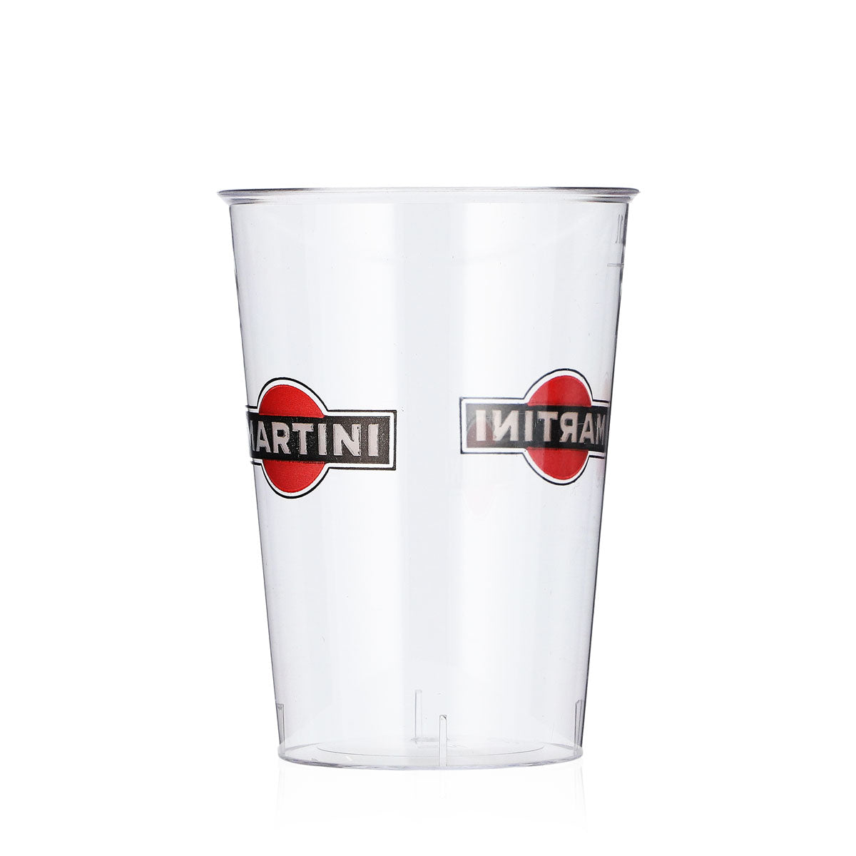 Bicchieri da liquore Martini, confezione da 40 pezzi, 0,1 l, logo rosso, bicchieri monouso in plastica Kölsch – Vista 4