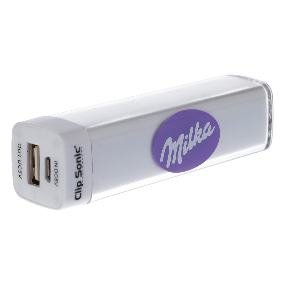 Milka Clip Sonic Powerbank Batteria aggiuntiva 2600 mAh Caricabatterie