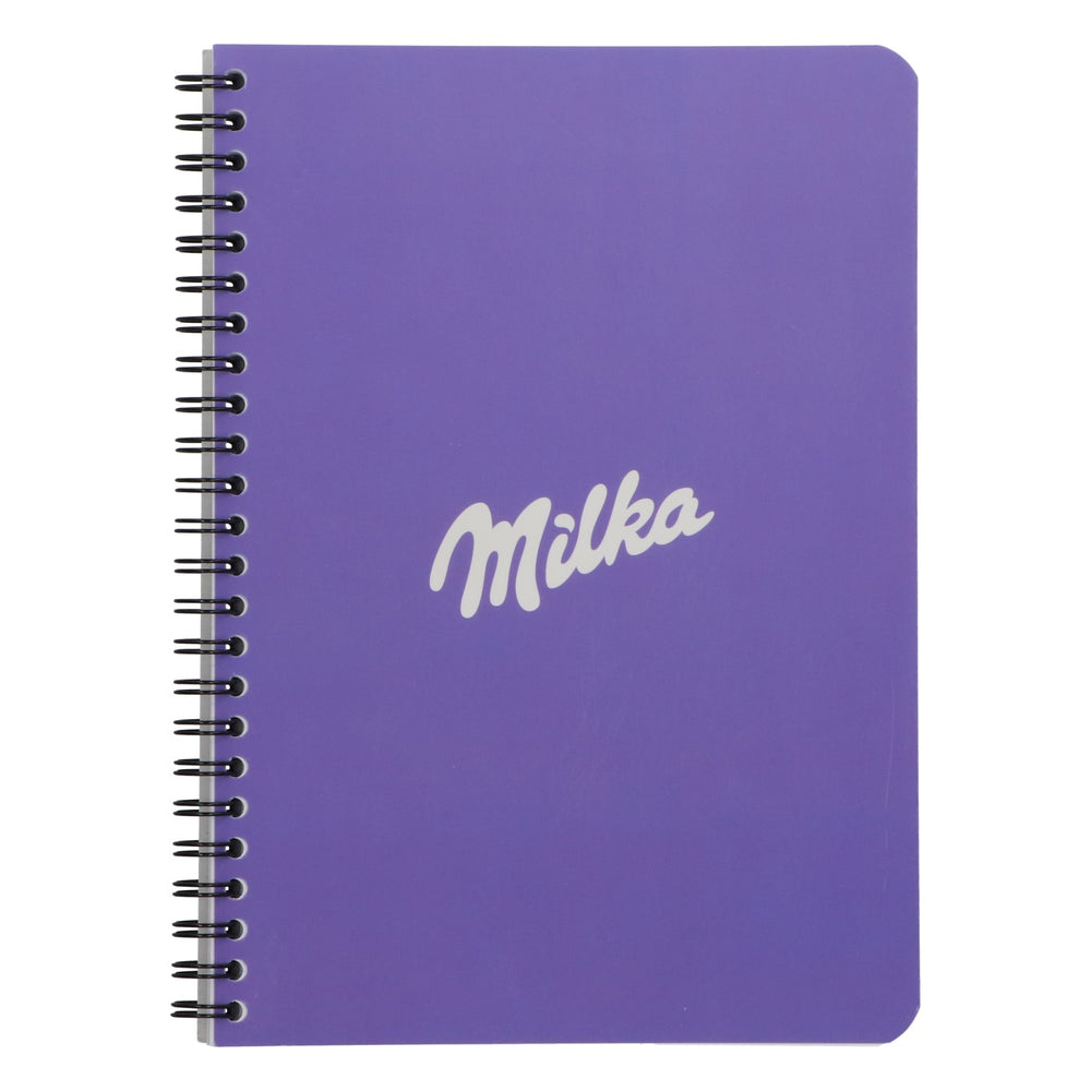 Blocco note Milka con rilegatura ad anelli, viola, formato A5, blocco da scrittura, gadget Milka, regalo
