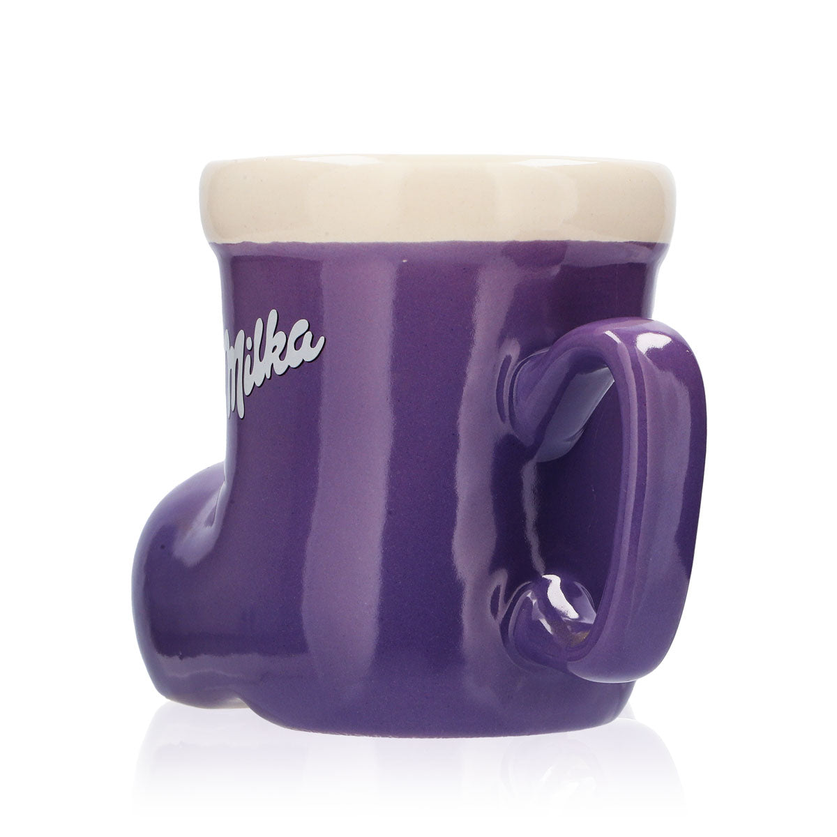 Milka Dolciumi Bicchiere di latte e cacao 0,4 l Tazza per bambini Stivali Viola – Vista 2