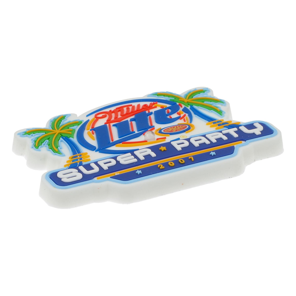 Spilla Miller Beer LED Super Party 2007 in gomma, nuova, oggetto da collezione – Vista 2