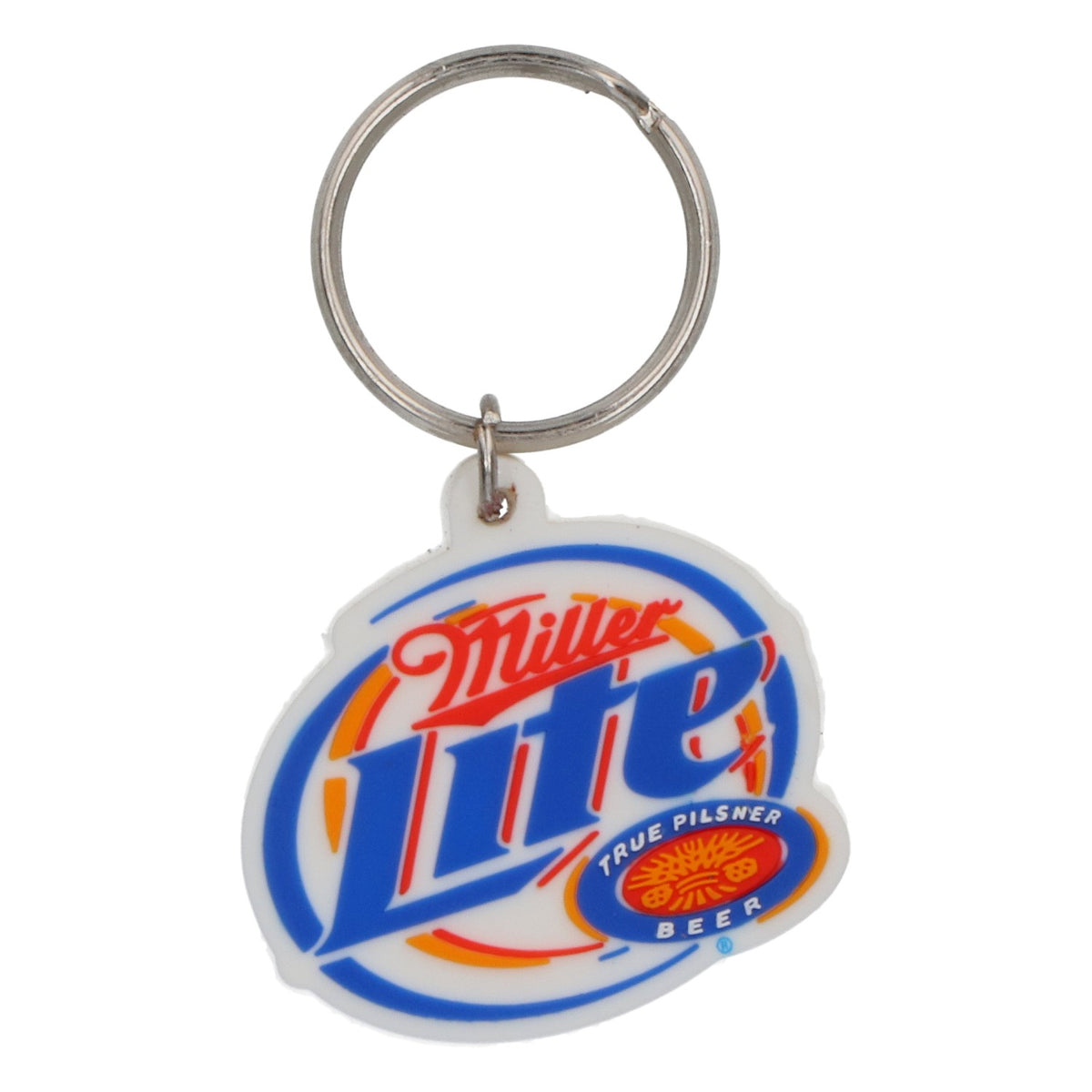 Portachiavi Miller Lite in gomma bianca con ciondolo True Pilsener – Vista 2