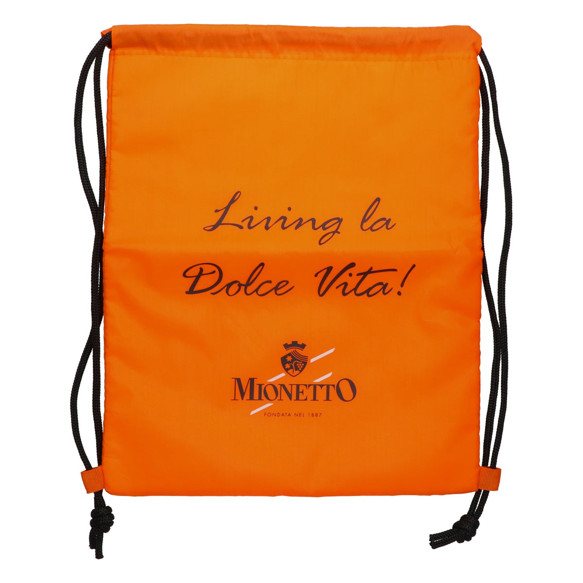 Borsa termica per Prosecco Mionetto, sacchetto termico, colore arancione, con tracolla