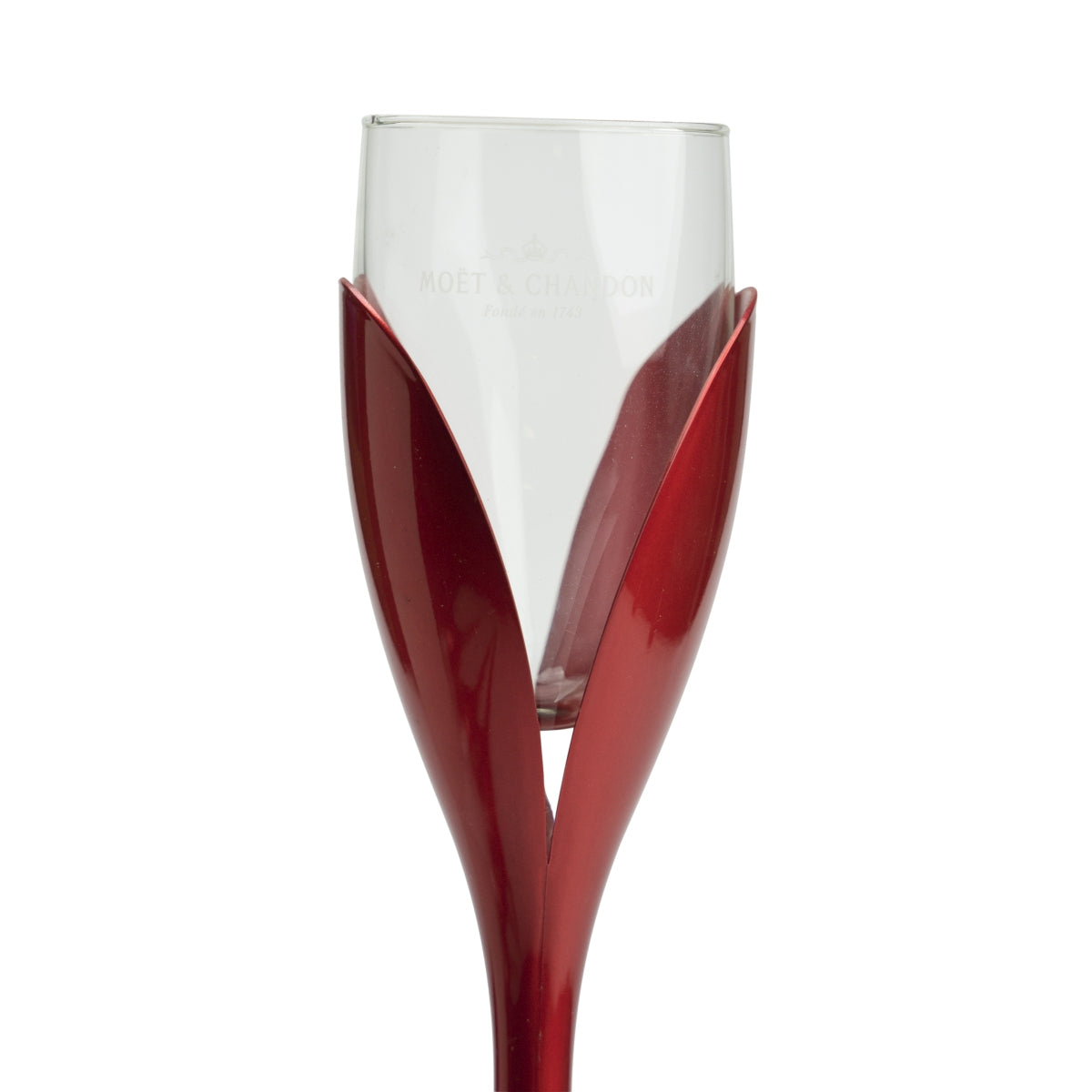 Set portabicchieri per champagne Moët & Chandon con 6 bicchieri + 4 tulipani + supporto rosso – Vista 3