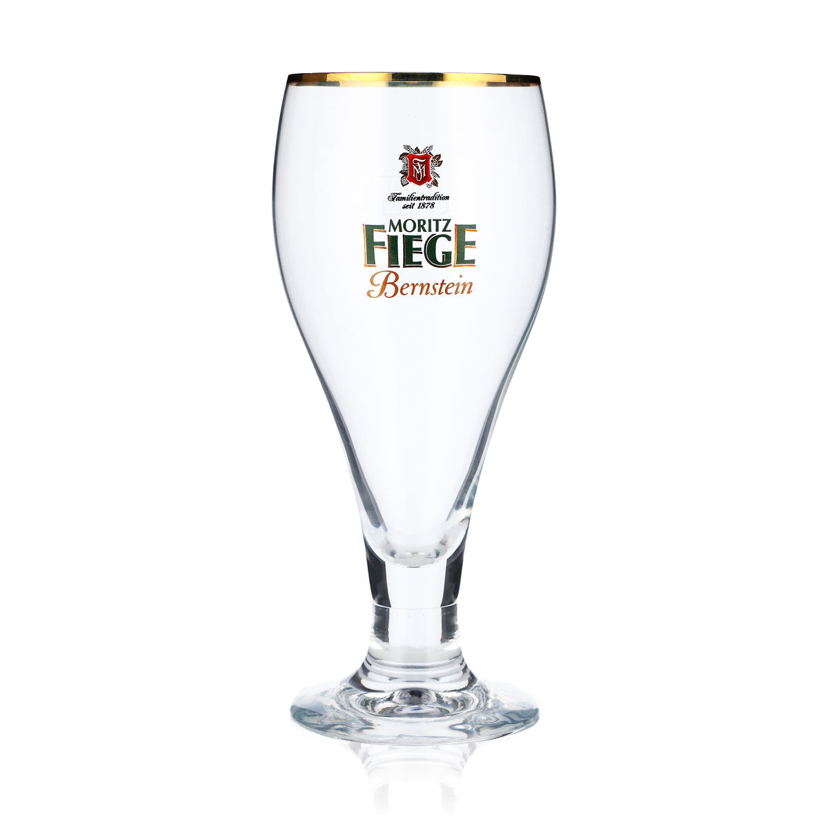 Bicchiere da birra Moritz Fiege 0,3 l Bicchieri da birra Bicchiere a calice con stelo spesso e bordo dorato