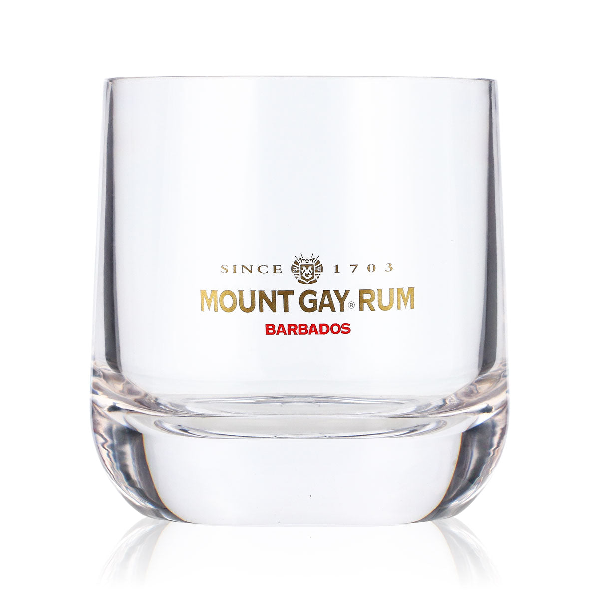 Bicchiere da rum Mount Gay da 0,25 l, bicchiere tumbler, bicchiere di plastica riutilizzabile, bicchiere da whisky in plastica