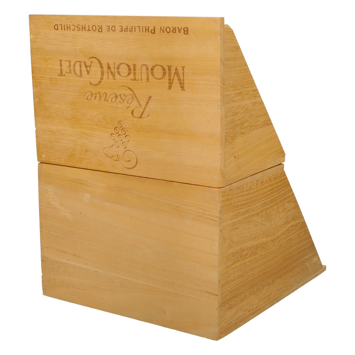 Cassa di legno decorativa per vino Mouton Cadet 27,5x18,5x32 cm Riserva – Vista 4
