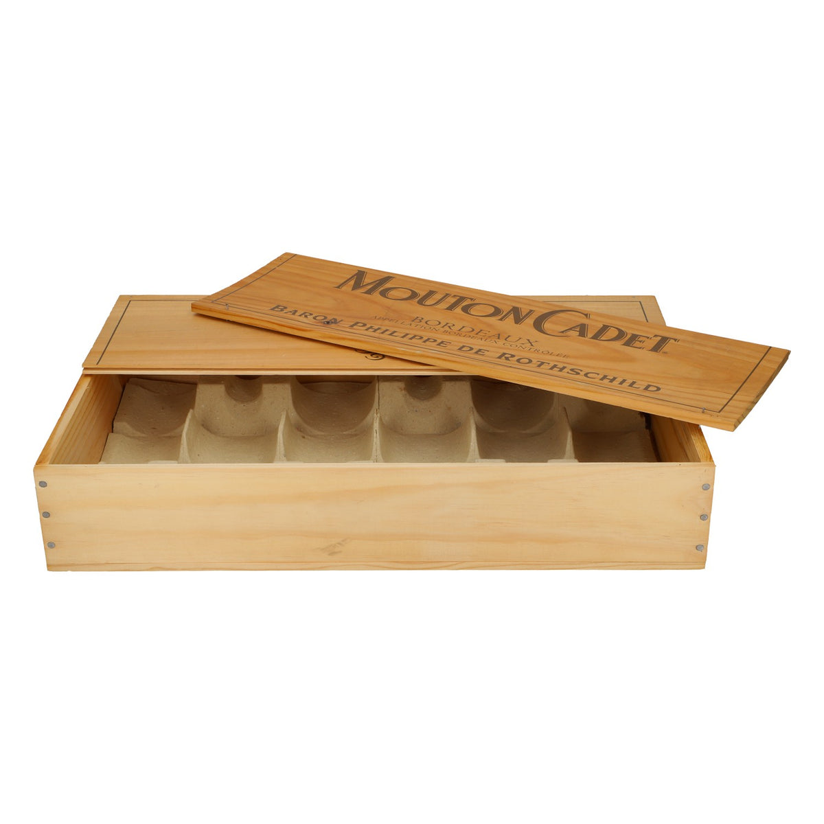 Cassa di legno decorativa per vino Mouton Cadet 32x50x10 cm – Vista 3