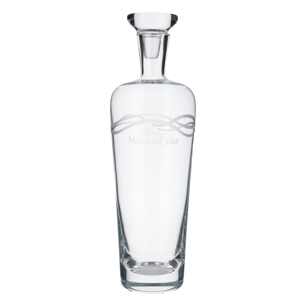 Caraffa per vino Mouton Cadet con coperchio e sottobicchiere in legno