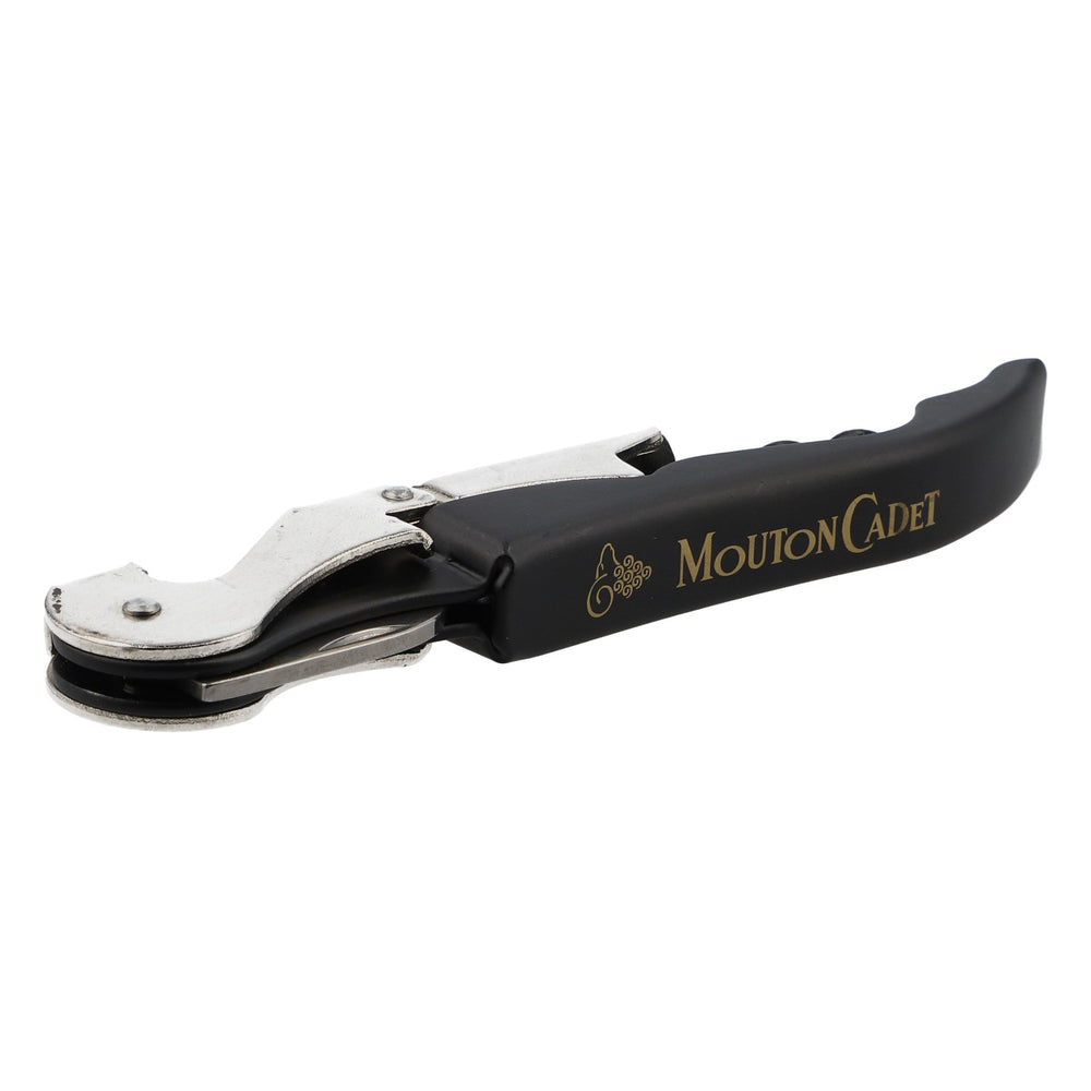 Mouton Cadet: cavatappi, apribottiglie, coltellino da cameriere, sollevatore in acciaio inossidabile