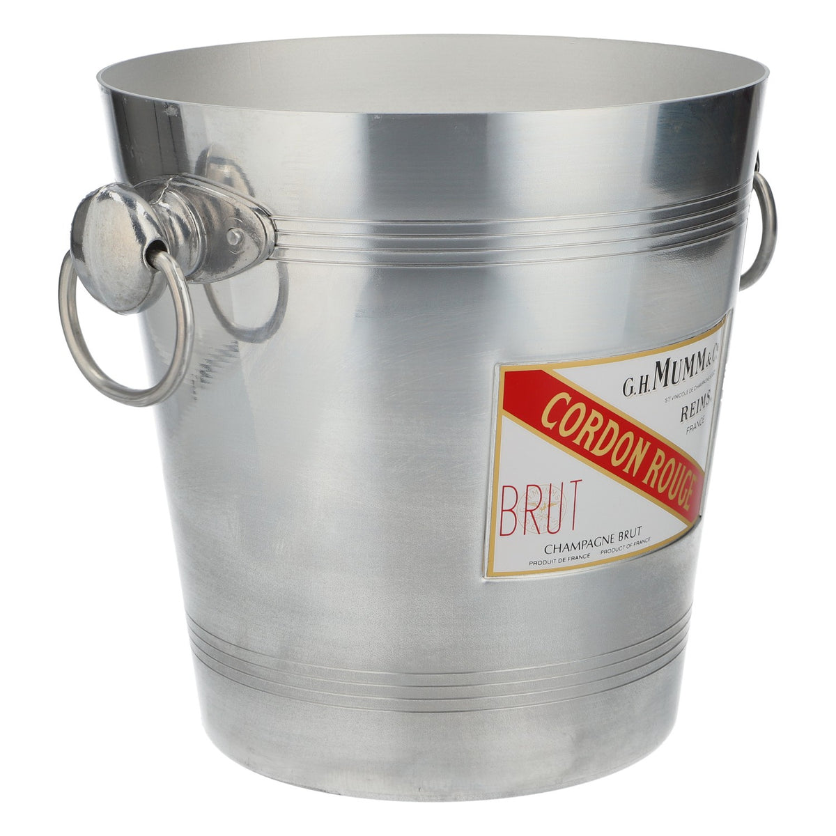 Mumm Secchiello per champagne con refrigeratore per bottiglie Cordon Rouge Champagne Brut in metallo argentato – Vista 2