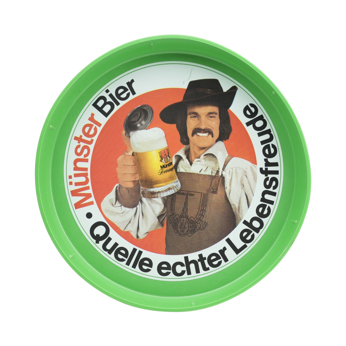 Vassoio per birra Münster con bicchieri antiscivolo, vassoio da cameriere, verde, per bar