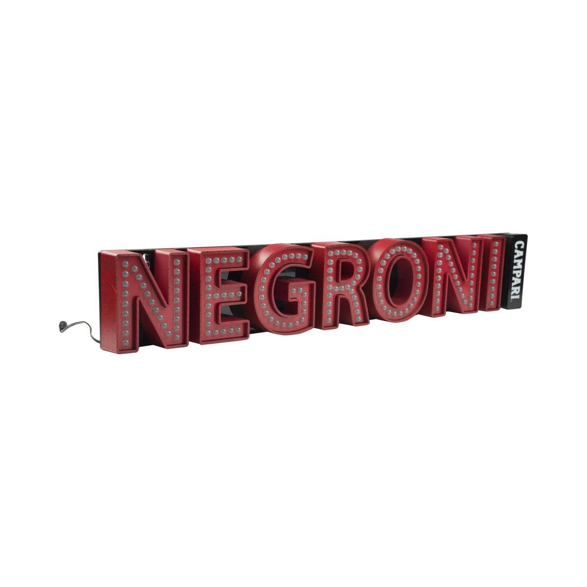 Insegna luminosa Negroni Lettere LED Campari rosso Luce Pubblicità Bar Cocktail – Vista 2