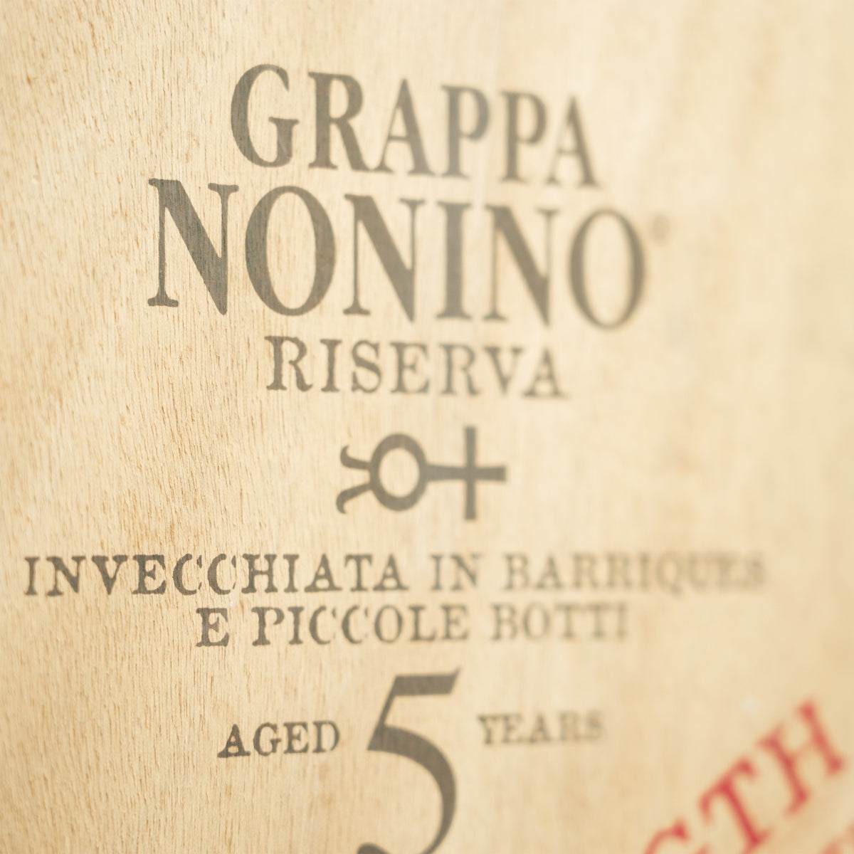 Nonino Grappa Riserva Scatola in legno naturale 40x23x24cm Scatola decorativa Espositore – Vista 4