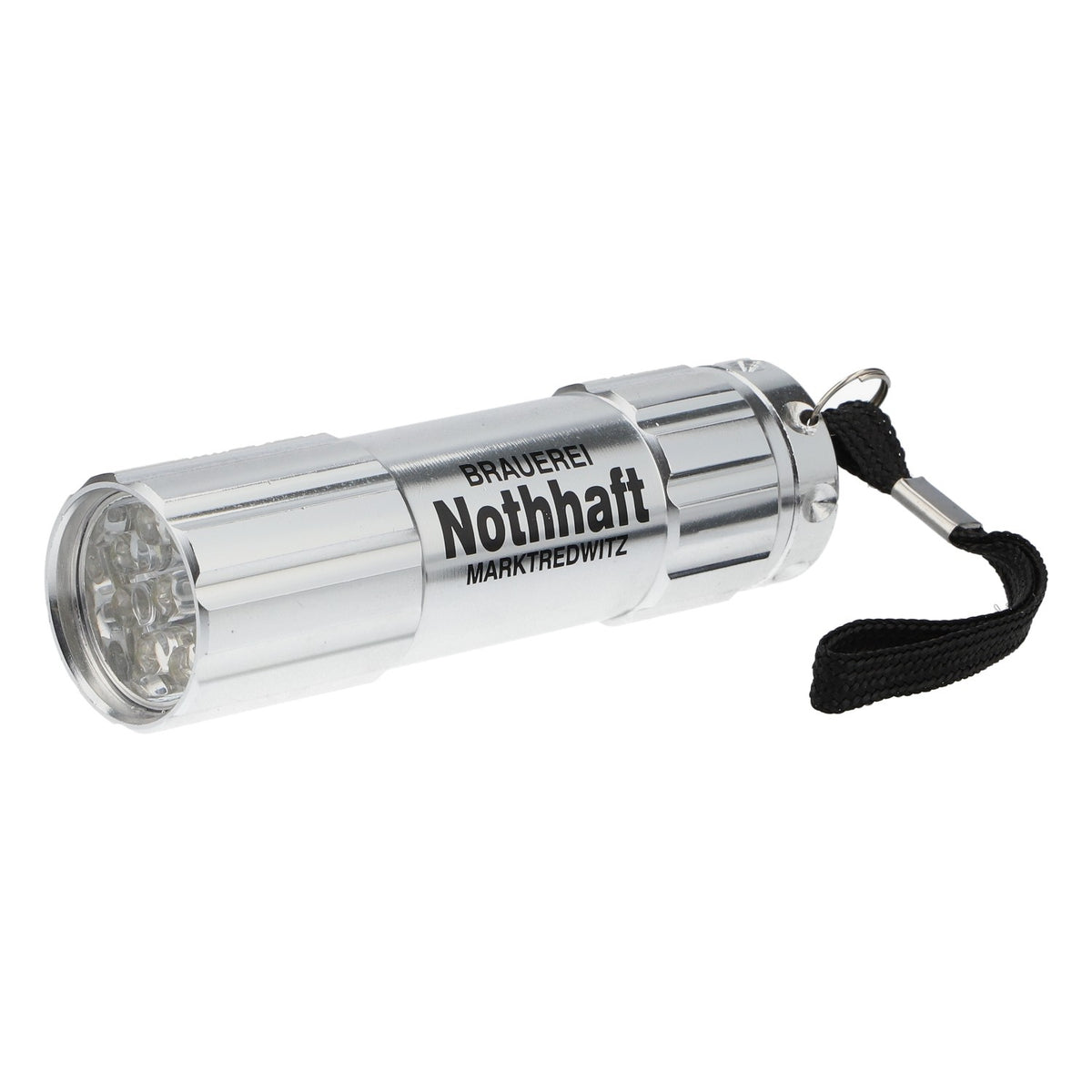 Torcia Nothaft Bier Marktredwitz argento 9 LED in plastica, gadget per tifosi
