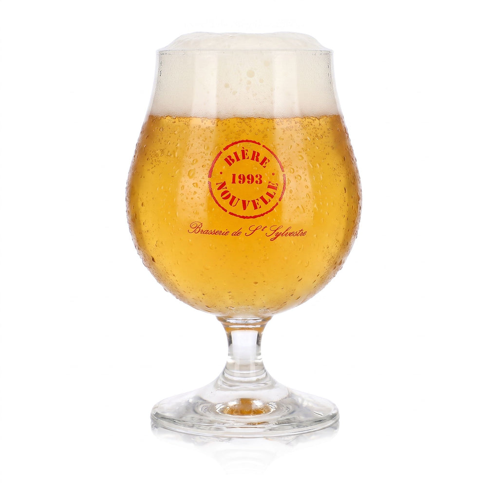 Bicchiere da birra Nouvelle, modello a coppa da 0,5 l, forma a tulipano, birre 1993, bicchiere da birra Durobor a coppa