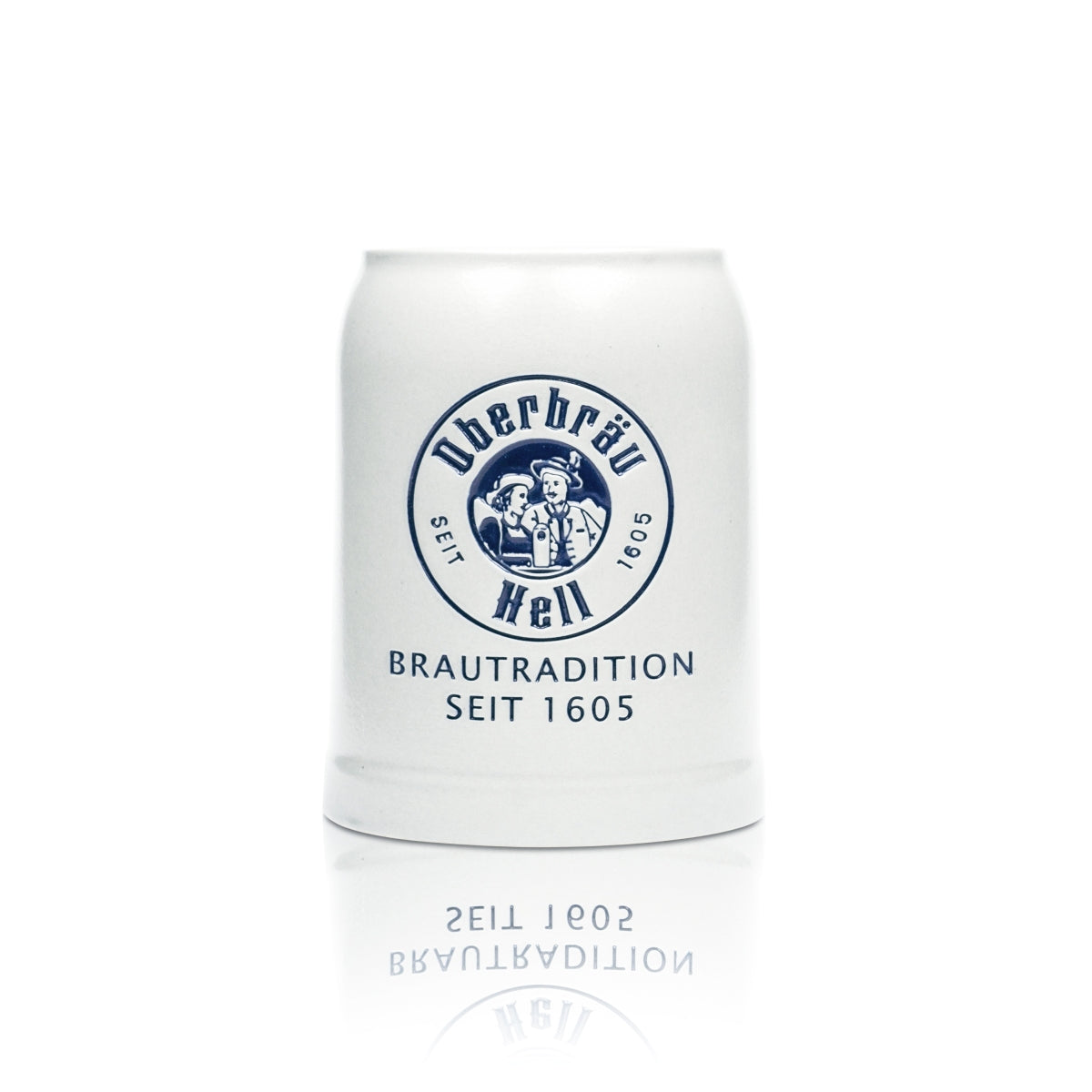 Bicchiere da birra Oberbräu 0,5 l chiaro boccale in ceramica con manico