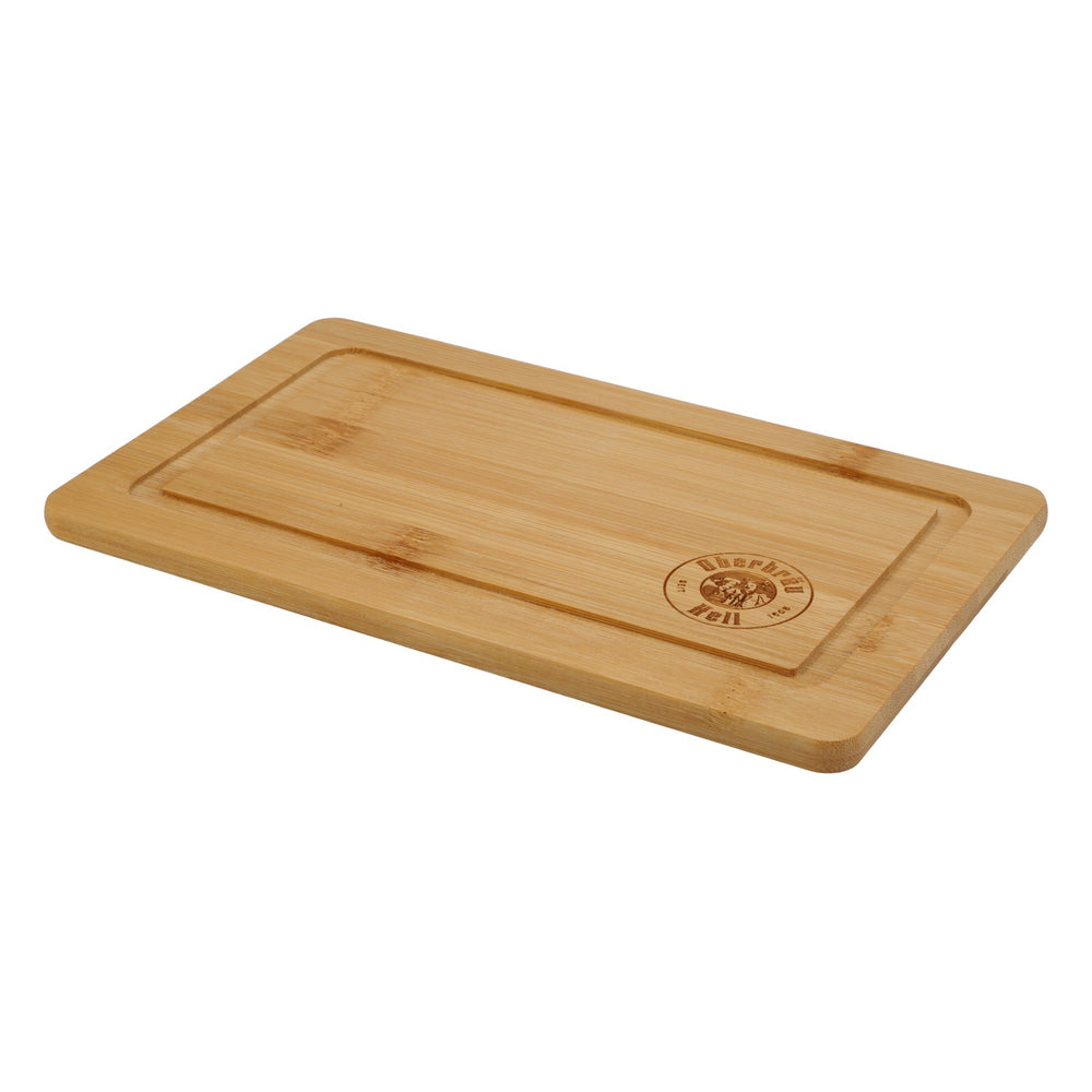 Oberbräu Hell Birra Tagliere da spuntino Tagliere per salumi Legno vero 25x15 cm
