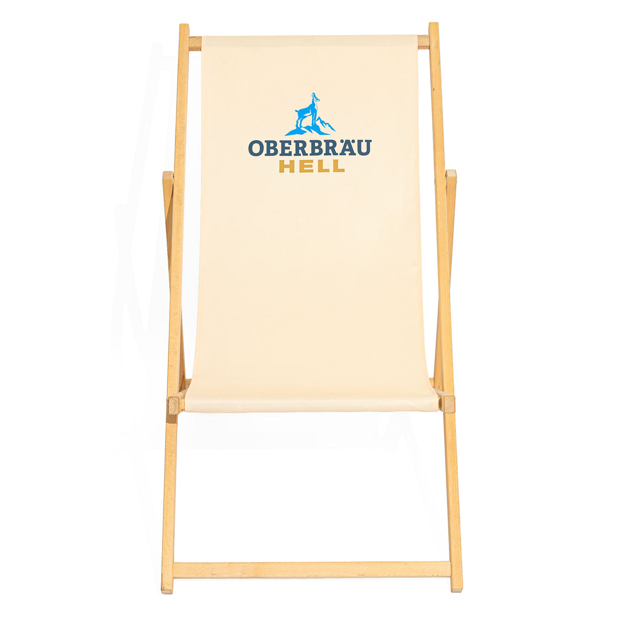 Sedia a sdraio Oberbräu Hell Bier in legno beige – Vista 2