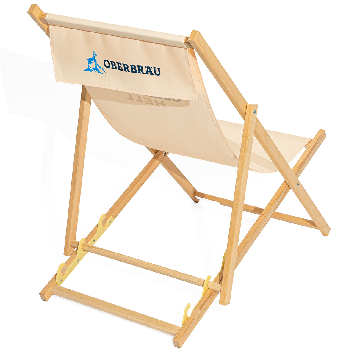 Sedia a sdraio Oberbräu Hell Bier in legno beige – Vista 5