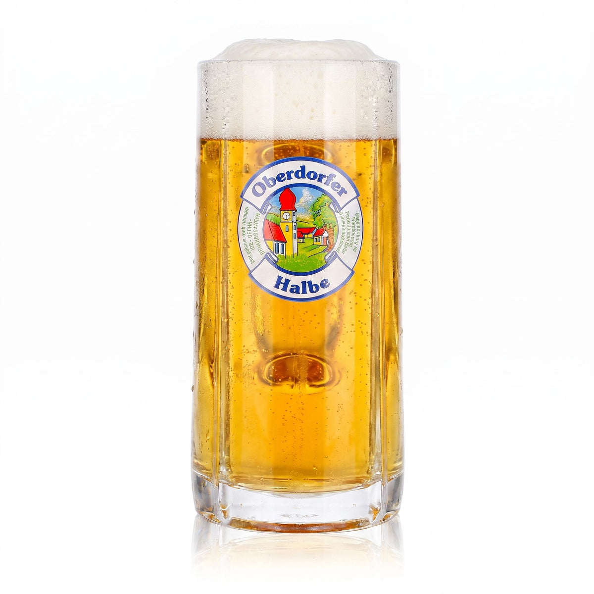 Bicchiere da birra Oberdorfer, boccale da 0,5 l, "Halbe", in rilievo, Fidenza