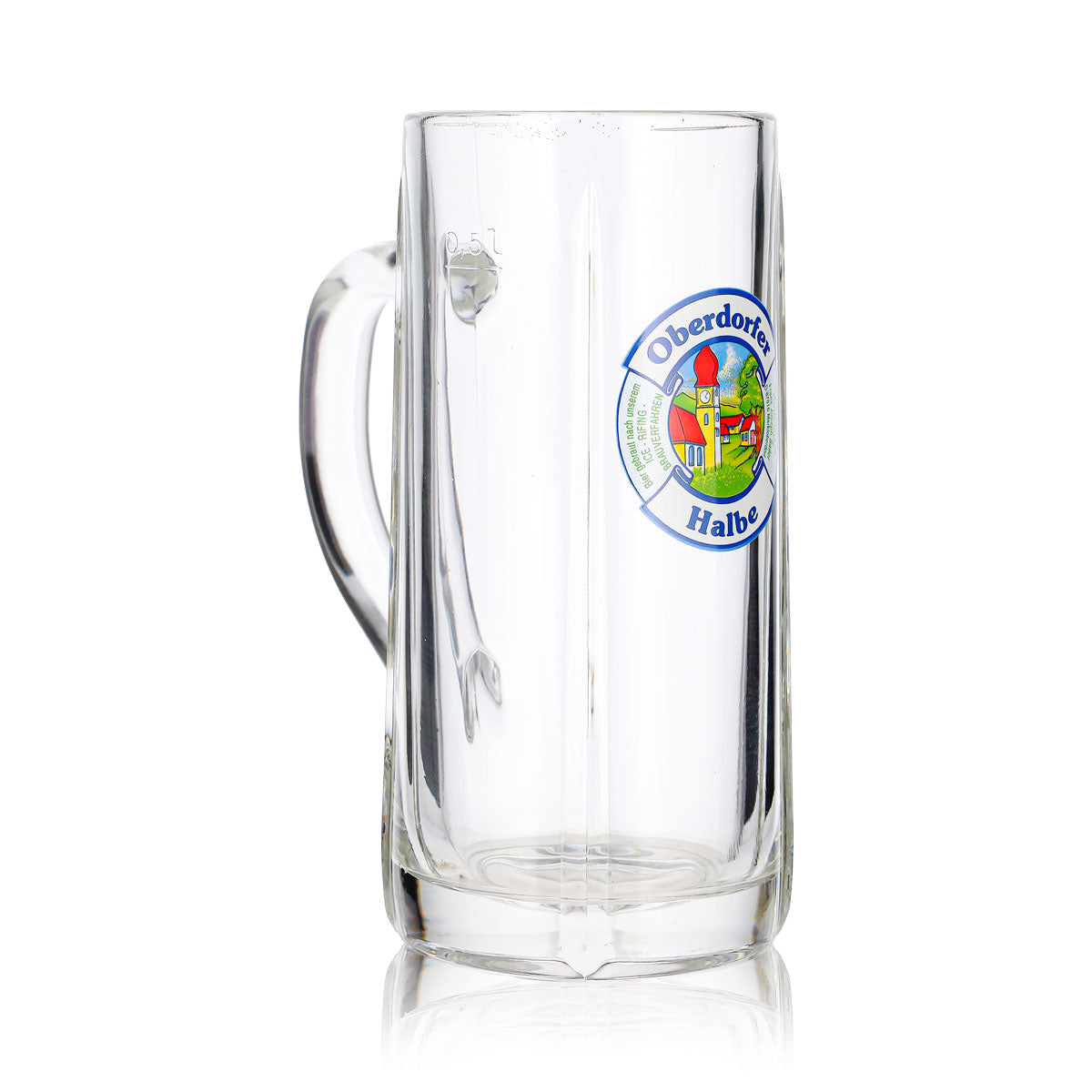 Bicchiere da birra Oberdorfer, boccale da 0,5 l, "Halbe", in rilievo, Fidenza – Vista 3