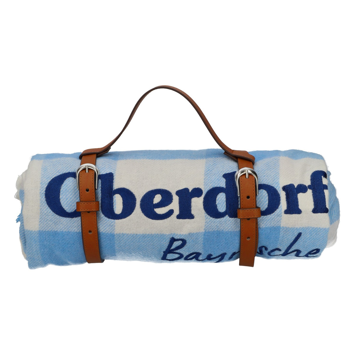Telo da picnic Oberdorfer Bier con fondo idrorepellente e cinturino in pelle – Vista 2