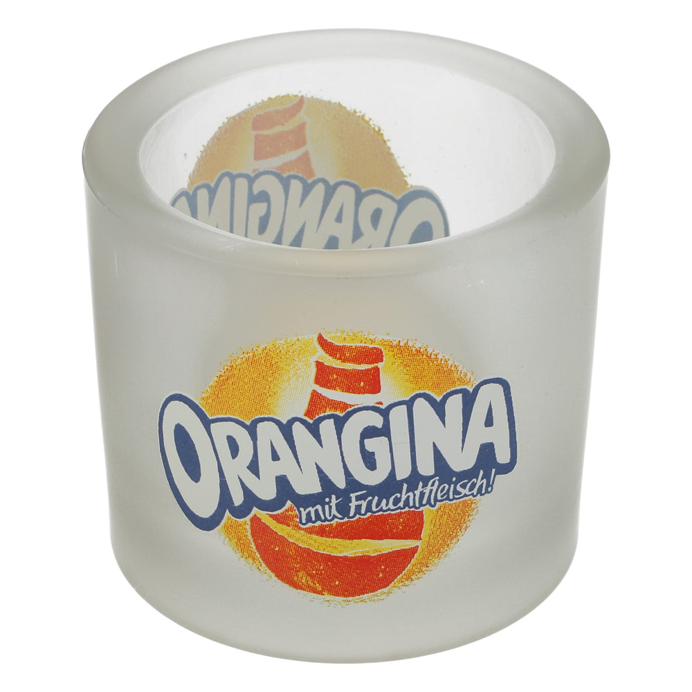 Portacandela in vetro satinato Orangina Softdrink