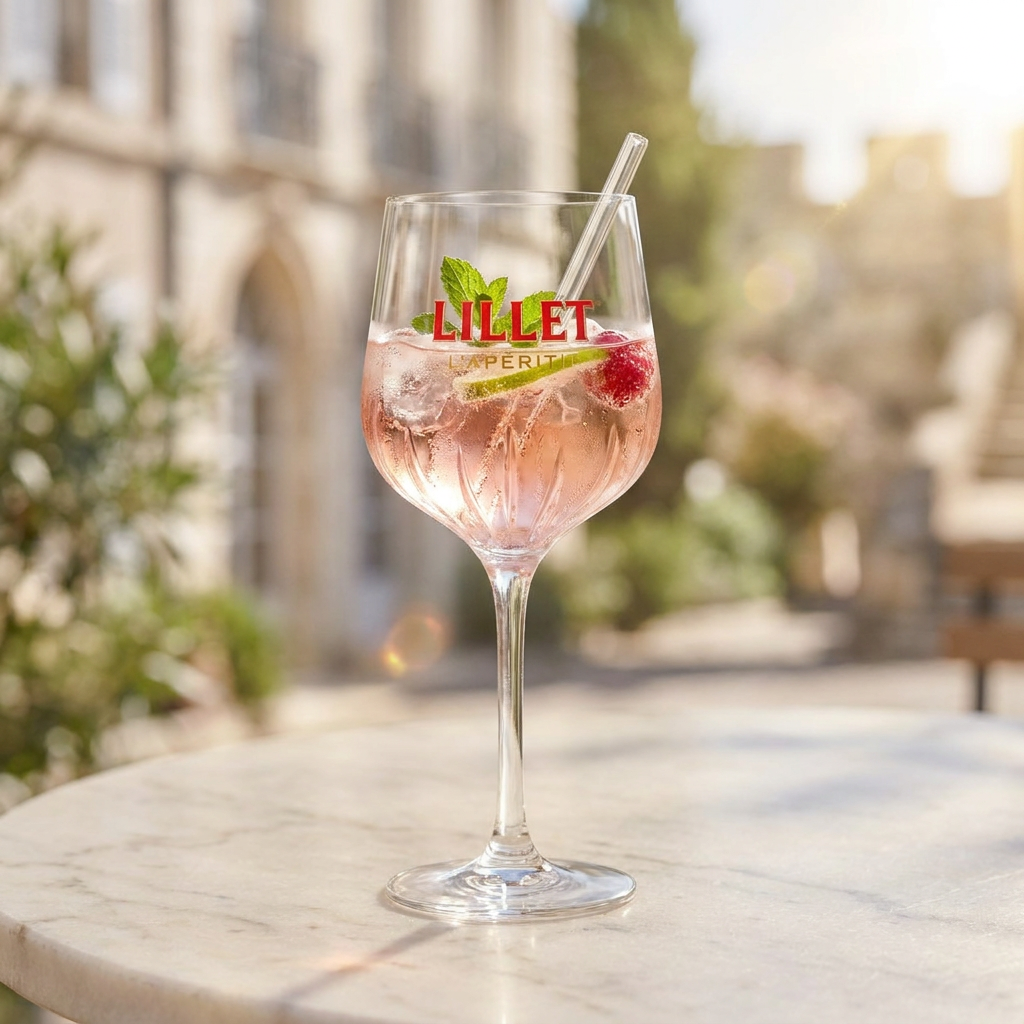Bicchiere originale Lillet Signature da 0,45 l Bicchiere da aperitivo con tacca di calibrazione e raffinato design in rilievo – Vista 5