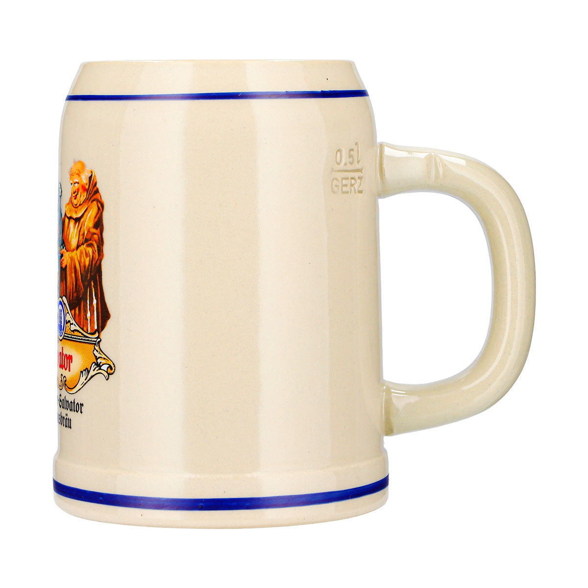 Bicchiere da birra Paulaner da 0,5 l, boccale Salvator Thomasbräu, Ton Gerz – Vista 5