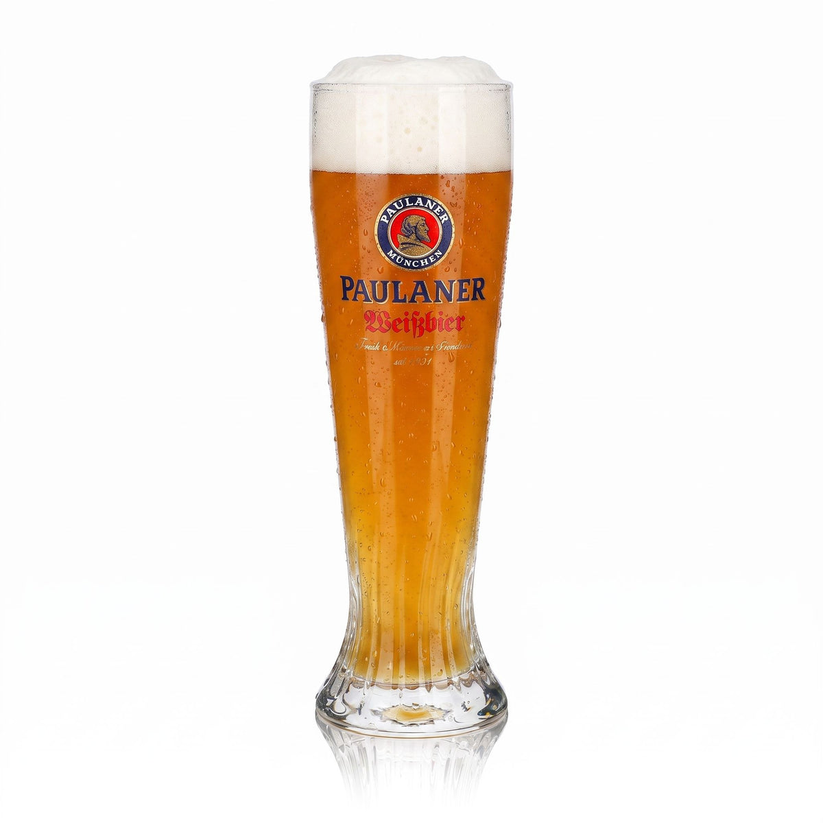 Bicchiere da birra Paulaner da 0,5 l, bicchiere da birra bianca a forma di coppa, modello speciale “Sahm”
