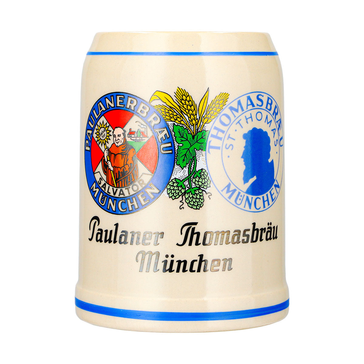 Bicchiere da birra Paulaner, boccale in terracotta, boccale da birra da collezione, 0,5 l, Thomasbräu Monaco di Baviera, terracotta Rastal – Vista 2