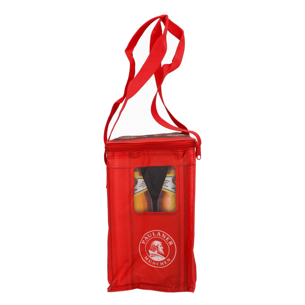 Borsa termica per birra Paulaner Coller Bag Icebag Retro Camping Borsa da spiaggia rossa – Vista 3