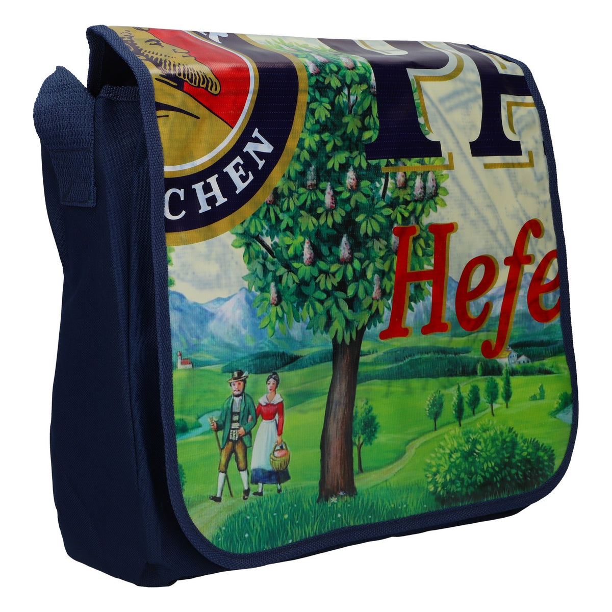 Borsa a tracolla Paulaner con motivo “Hefe”, blu, nuova, originale, per i fan di Paulaner – Vista 3