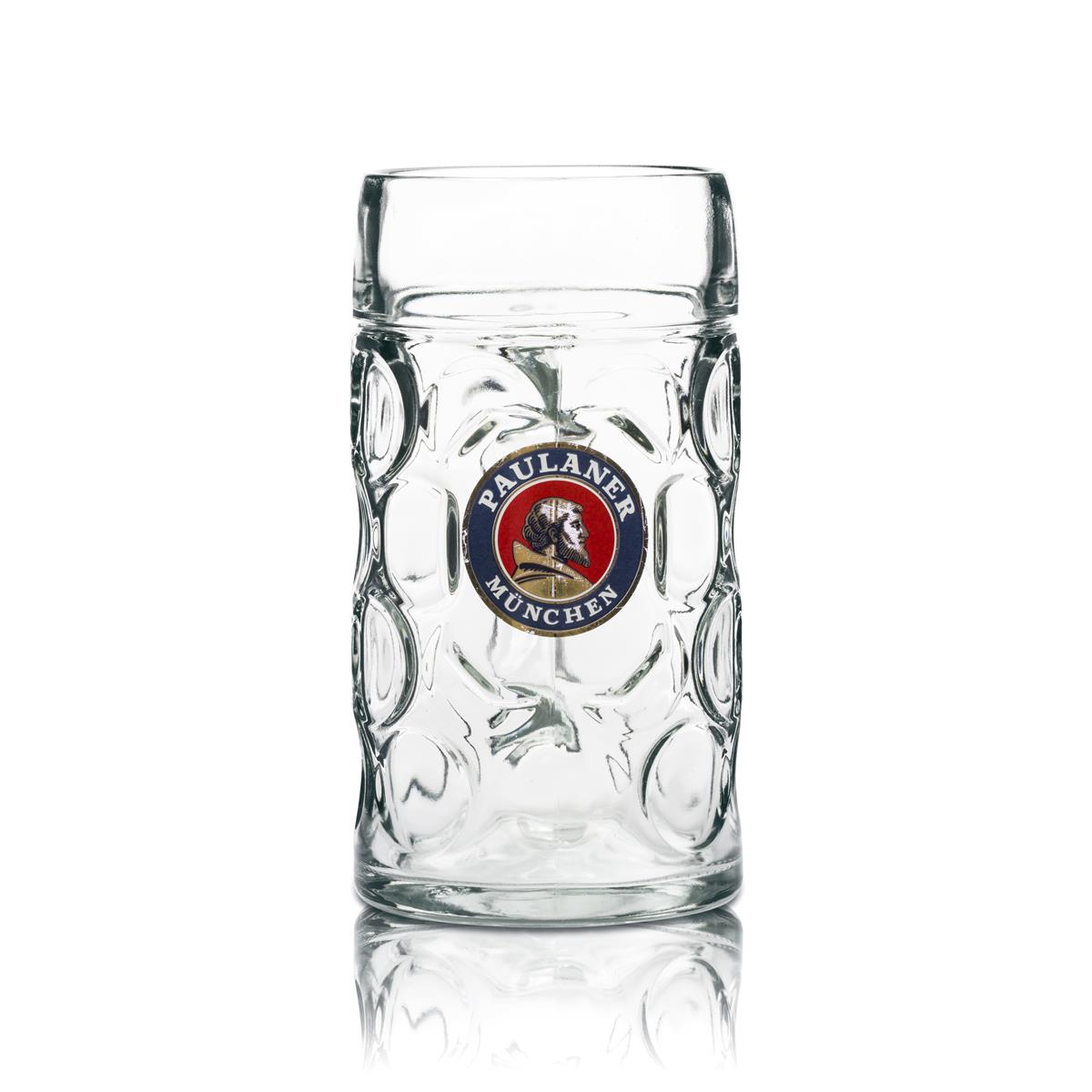 6 bicchieri da birra Paulaner Maßkrug B-WARE - Bicchieri da birra da 1 litro calibrati per la ristorazione – Vista 2
