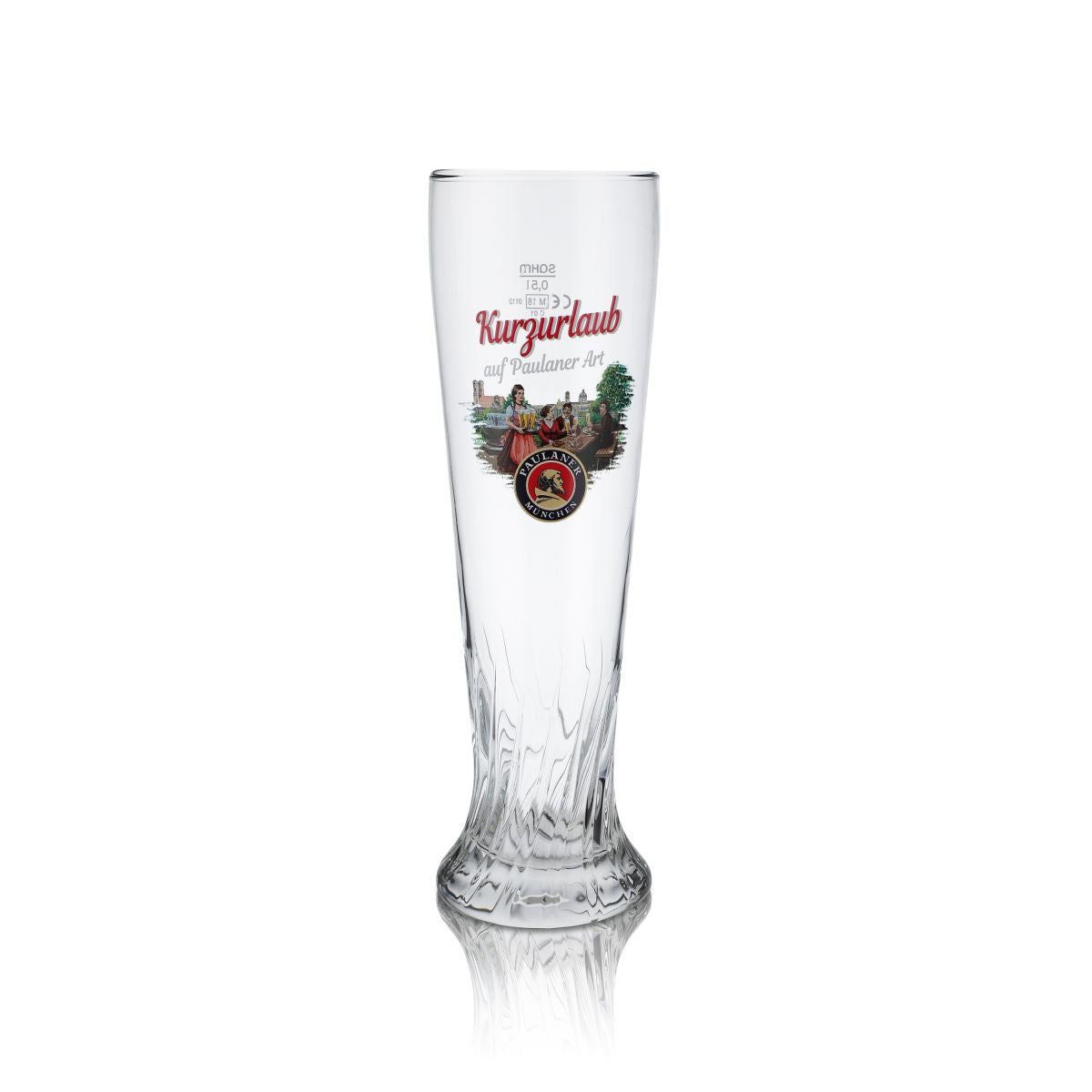 Bicchiere per birra bianca Paulaner 0,5 l Bicchieri per birra Hefeweizen Edizione speciale "Breve vacanza"