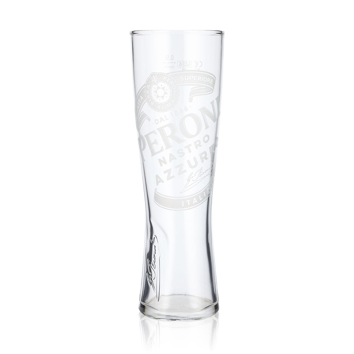 Set da 6 bicchieri Peroni Nastro Azzurro da 0,5 l – Bicchiere a calice con rilievo Signature graduato – Vista 2