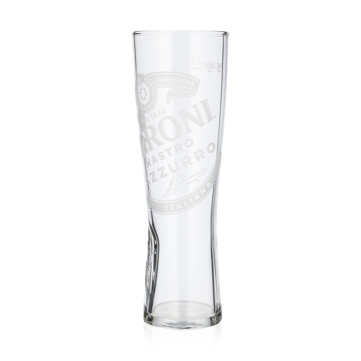 Set da 6 bicchieri Peroni Nastro Azzurro da 0,5 l – Bicchiere a calice con rilievo Signature graduato – Vista 5