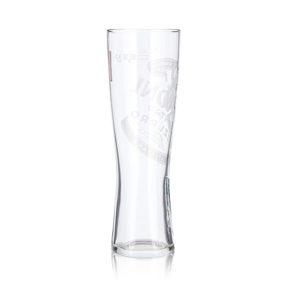Bicchiere da birra Peroni da 0,5 l, a calice, con logo rosso verticale (Signature) – Vista 3