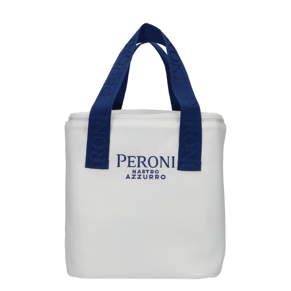 Borsa termica per birra Peroni, bianca, in poliestere, Nastro Azzurro, nuova – Vista 2