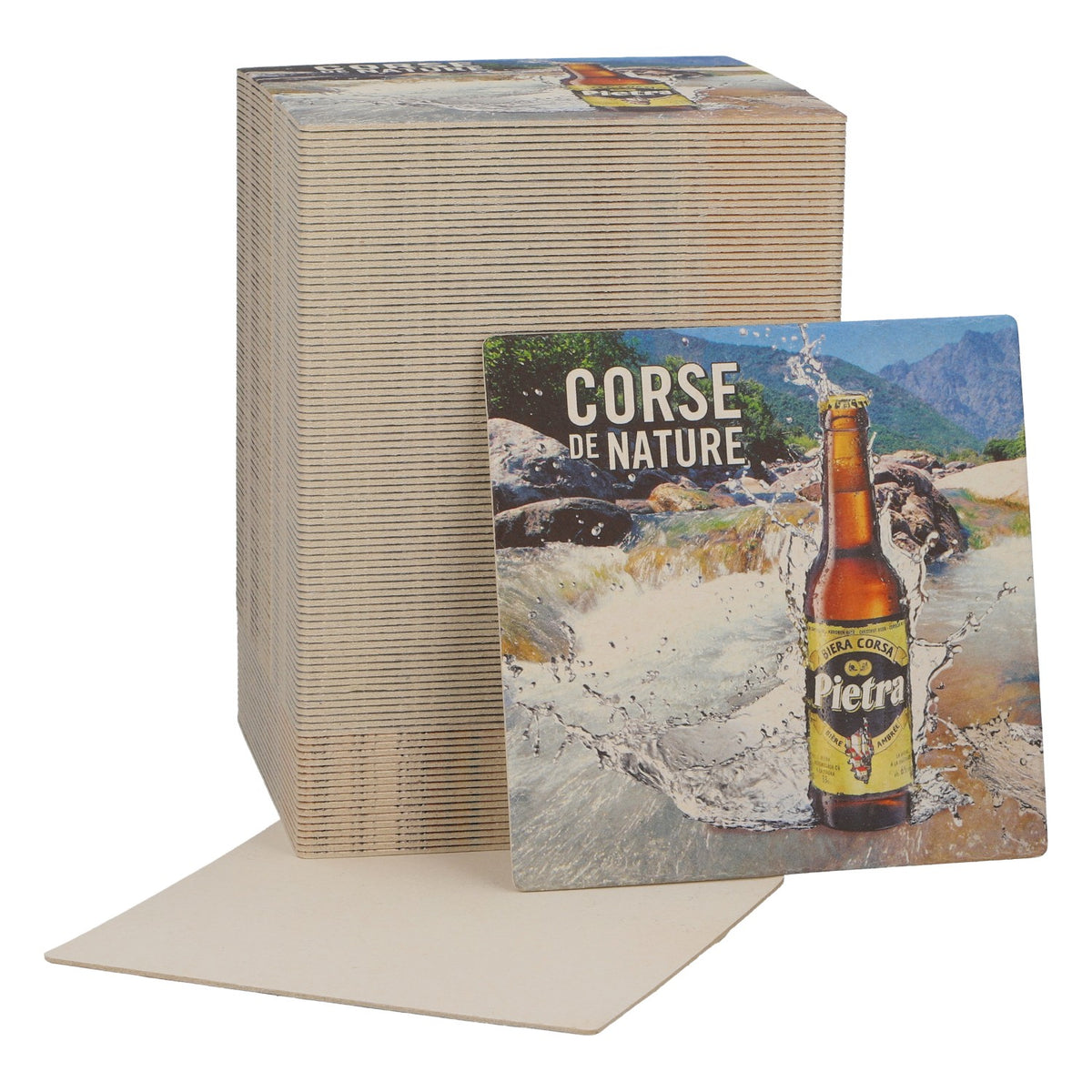 Pietra Bier Sottobicchiere Corse de Nature nuovo Carta colorata Sottobicchiere