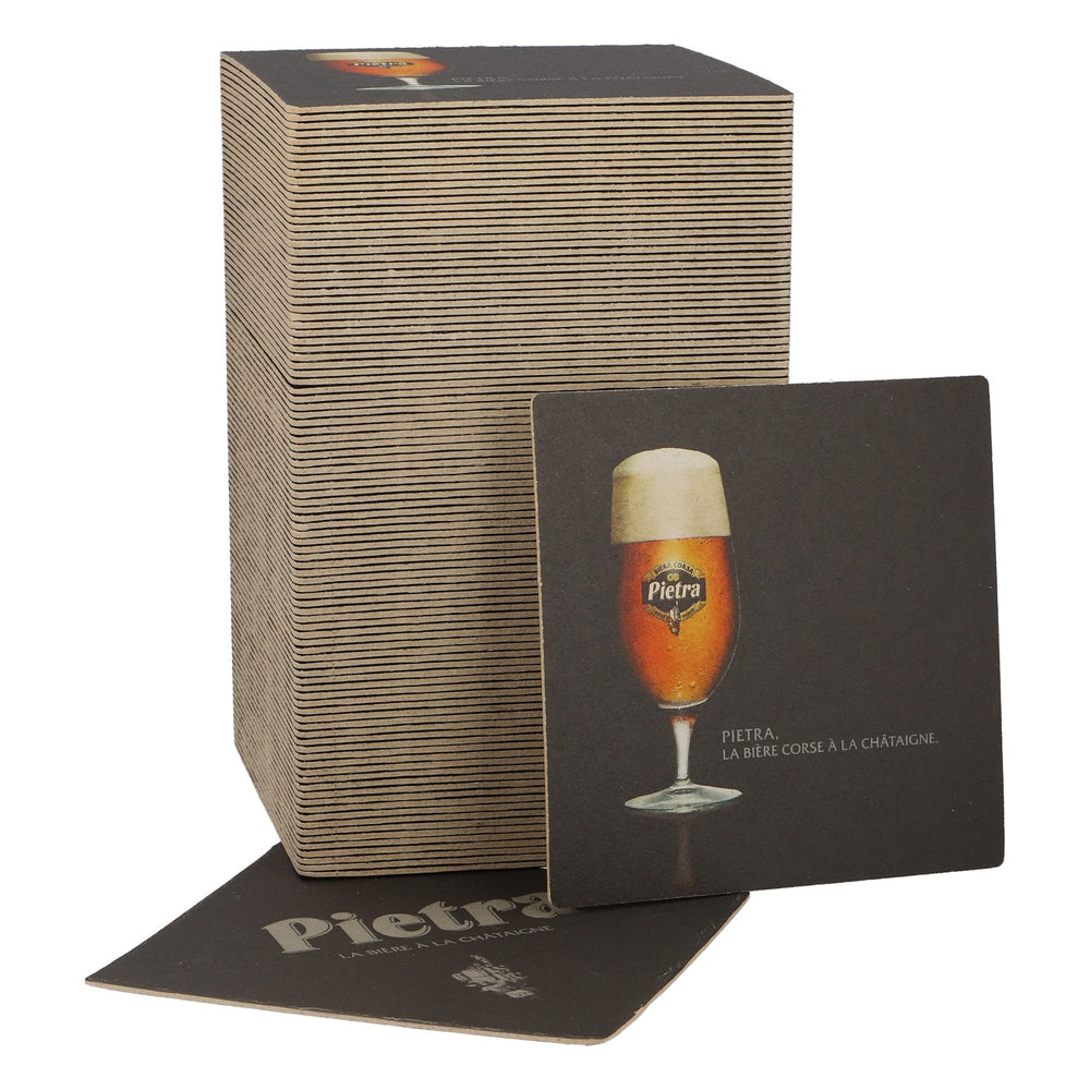 Pietra Bier Sottobicchiere nuovo in carta nera Sottobicchiere per bicchieri