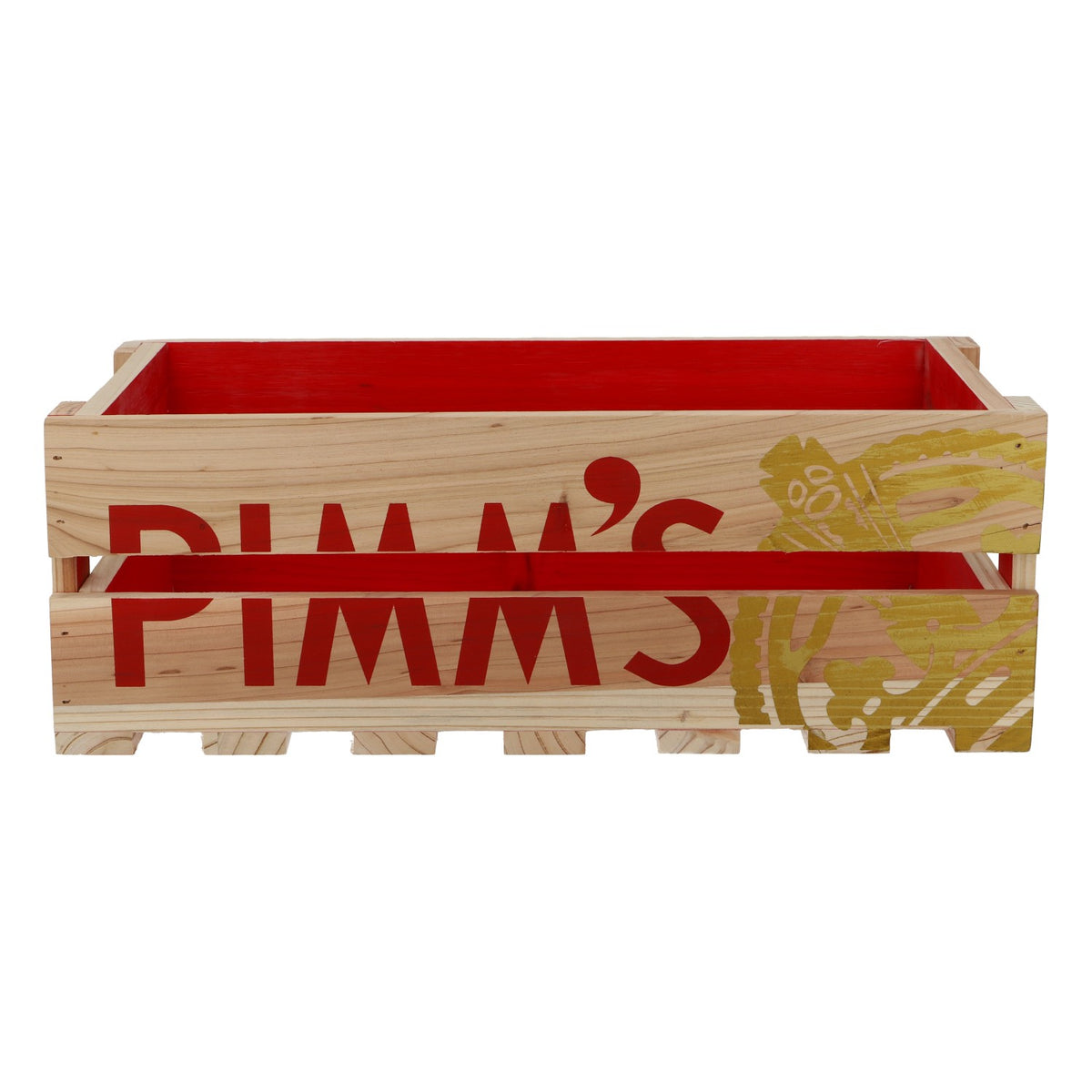 Cassa in legno per liquore Pimm's, cassa per bottiglie, decorazione d'interni, cassa decorativa, legno massello marrone – Vista 2